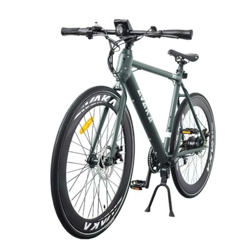 Vélo électrique AVAKA R1 250W 36V 9AH avec dérailleur à 7 vitesses-jaune – Image 4