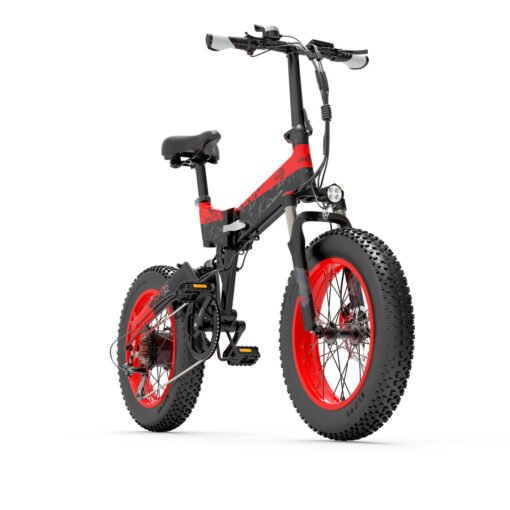 Vélo électrique BEZIOR XF200 1000W 40km/h noir rouge – Image 12