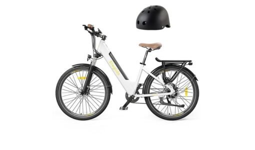Vélo électrique ELEGLIDE T1 STEP-THRU 36V 12.5Ah 250W - Blanc + Casque Noir