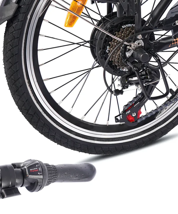 Vélo électrique FAFREES 20F054 20'' 250W 36V 25 km/h 10AH Noir – Image 4
