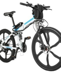 Vélo électrique Pliant MYT-26-YTLGB 26 ANCHEER Vélo adulte 21 Vitesses Blanc