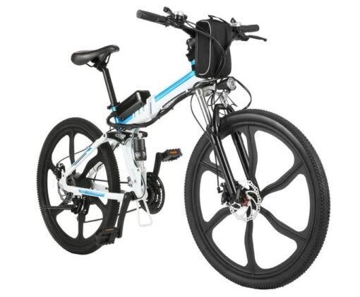 Vélo électrique Pliant MYT-26-YTLGB 26 ANCHEER Vélo adulte 21 Vitesses Blanc