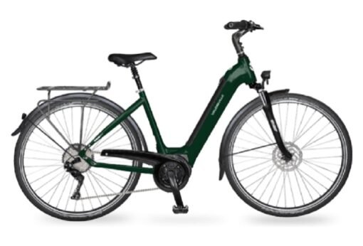 Vélo électrique de ville AEB 490 Alivio Ouvert Vert Anglais