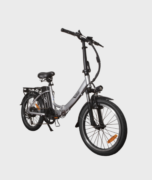 Vélo électrique pliable 20'' - Velair urban- Shimano 6 Vitesses - Autonomie 60 km - gris – Image 10