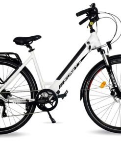 Vélo ville électrique URBANBIKER SIDNEY Blanc - Battery 504Wh Moteur 250W