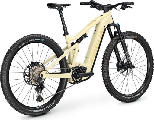VTT Électrique FOCUS THRON² 6.9 750 Wh 12 Vitesses 2023 Beige – Image 4