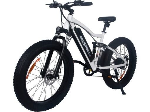 VTT électrique Onesport ONES1 fat bike 26'' 250W Motor 25KM/H 48V/10Ah Blanc – Image 2