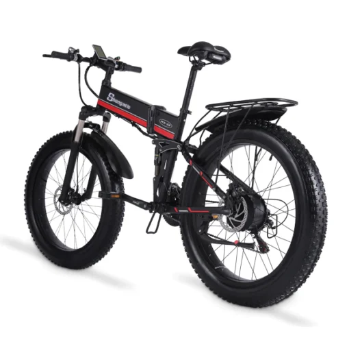 Vélo électrique plaint SHENGMILO MX01 1000 W 48V 12.8Ah Rouge – Image 3