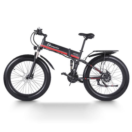 Vélo électrique plaint SHENGMILO MX01 1000 W 48V 12.8Ah Rouge – Image 2