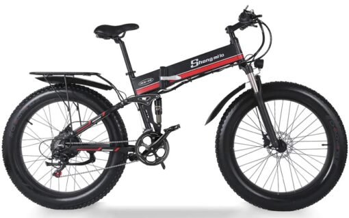 Vélo électrique plaint SHENGMILO MX01 1000 W 48V 12.8Ah Rouge