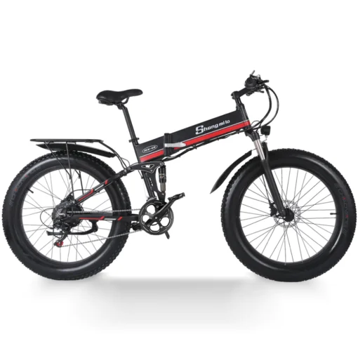 Vélo électrique plaint SHENGMILO MX01 1000 W 48V 12.8Ah Rouge – Image 7