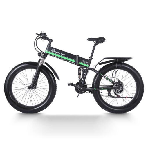 Vélo électrique plaint SHENGMILO MX01 1000 W 48V 12.8Ah Vert – Image 5