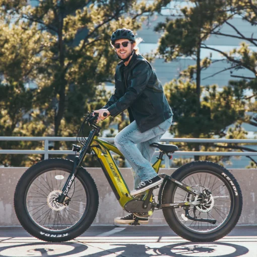 VTT électrique Cyrusher Ranger Vélo électrique tout-terrien 750W 20Ah vert – Image 6