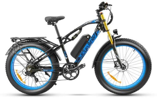 VTT électrique Cyrusher XF900 750W 17Ah fatbike jaune – Image 5