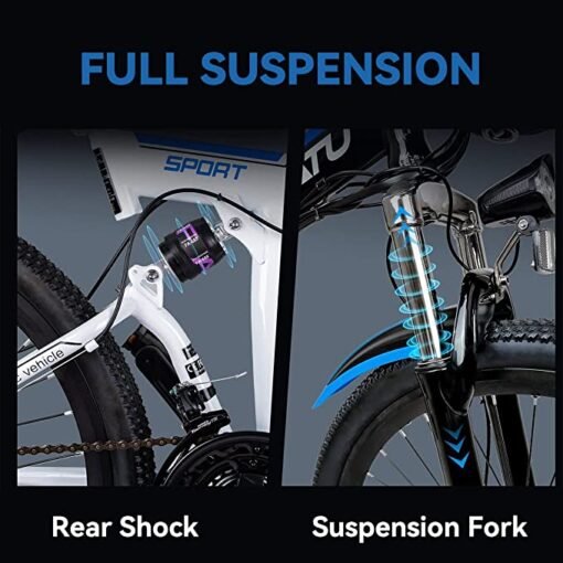 VTT électrique ESKUTE 26 Pouces Pliable TJGB noir – Image 4