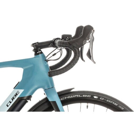 Vélo de Gravel Électrique CUBE NUROAD HYBRID C:62 SL Shimano GRX 40 Dents Noir/Bleu 2020 – Image 5