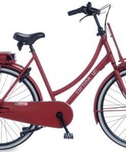 Vélo de ville électrique hollandais CORTINA E-U4 7v cadre bas rouge