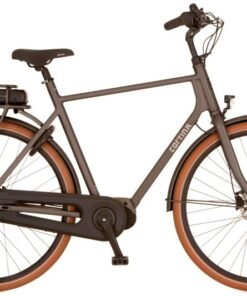 Vélo de ville électrique hollandais moteur central CORTINA E-Foss N8 cadre Haut gris
