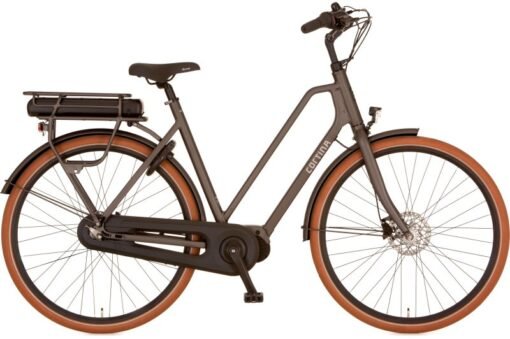 Vélo de ville électrique hollandais moteur central CORTINA E-Foss N8 cadre bas beige – Image 3