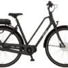 Vélo de ville électrique hollandais moteur central CORTINA E-Foss N8 cadre bas beige