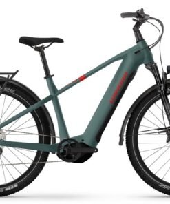Vélo électrique de randonnée Winora Yucatan X12 metallic stone blue matte cadre trapèze