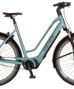 Vélo électrique performant CORTINA E-Silento Pro cadre bas bleu