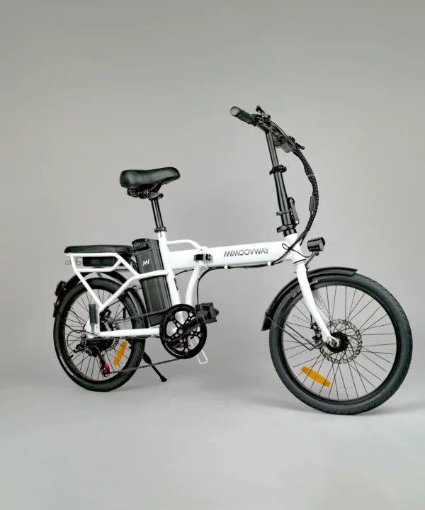 Vélo électrique pliable Kompact MoovWay blanc – Image 3