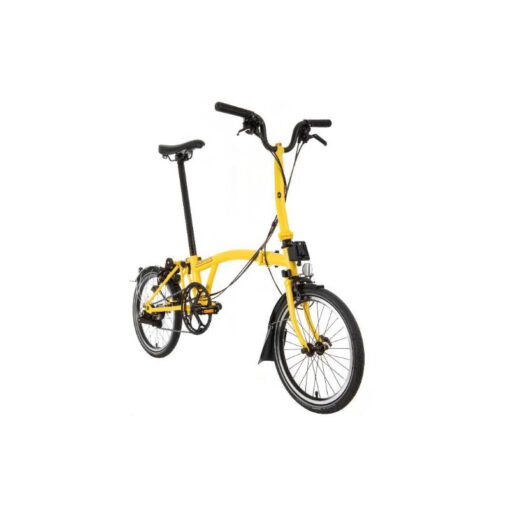 Vélo pliant BROMPTON C Line Explore 2023 jaune guidon mid