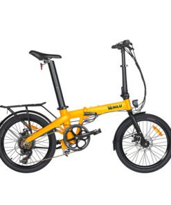Vélo pliant électrique compact VENILU Vida jaune