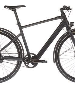Vélos de ville électriques Rabeneick TX-E Singlespeed Courroie Disque Diamant noir