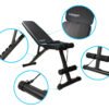 BANC DE MUSCULATION PLIABLE ATHENA- APPAREIL DE FITNESS MULTIFONCTION – Image 7
