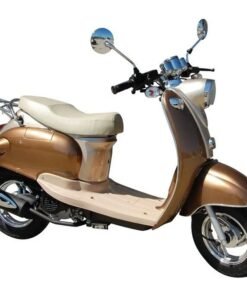BENZHOU - EURO 5 - Scooter rétro - 50cc - 4T - Chocolat métallisé et crème