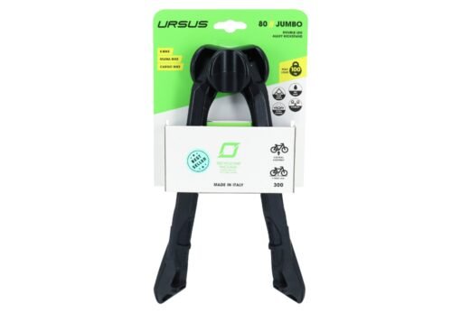 BEQUILLE VELO DOUBLE CENTRALE URSUS JUMBO 28 -700 PLIABLE ALU NOIR (300MM) - SUPPORTE POIDS 100KGS (LIVRE SUR CARTE) – Image 2