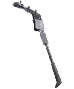 BEQUILLE VELO LATERALE REGLABLE 26/28 OPTIMIZ ALU NOIR (FIXATION SUR HAUBAN)