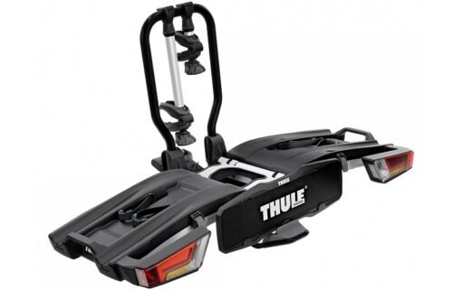 PORTE-VÉLOS SUR BOULE D'ATTELAGE THULE EASYFOLD XT F FIX4BIKE PRISE 13 BROCHES - 2 VÉLOS (COMPATIBLE E-BIKES) NOIR ARGENT