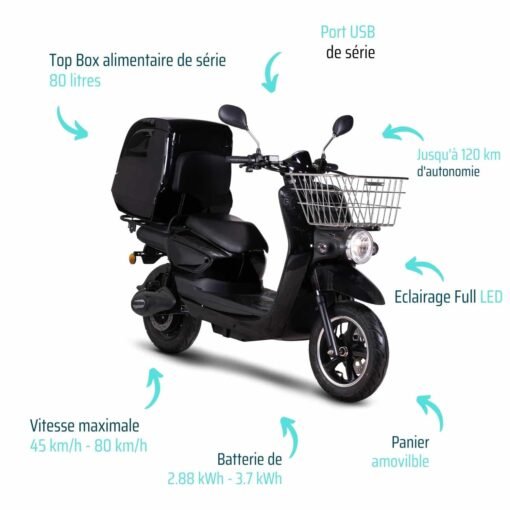 Scooter Electrique RIDER PRO CARGO blanc – Image 8
