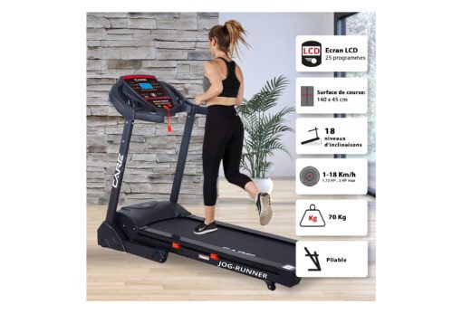 TAPIS DE COURSE CONNECTÉ - 18KM/H - CARE - JOG RUNNER - KINOMAP – Image 5
