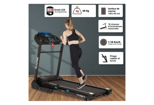 TAPIS DE COURSE CONNECTÉ INCLINABLE - 25 PROGRAMMES – Image 3