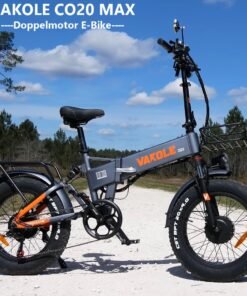 Vakole CO20 Max 750W*2 Double Moteur 20" Fat Bike Électrique Pliant avec Capteur de Couple 960Wh Batterie